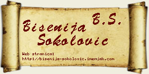 Bisenija Sokolović vizit kartica